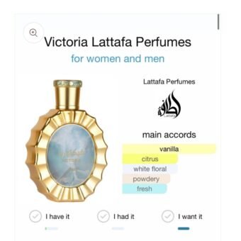 VICTORIA WOMEN EDP  -  100ML  ( 3.4OZ  ) BY LATTAFA