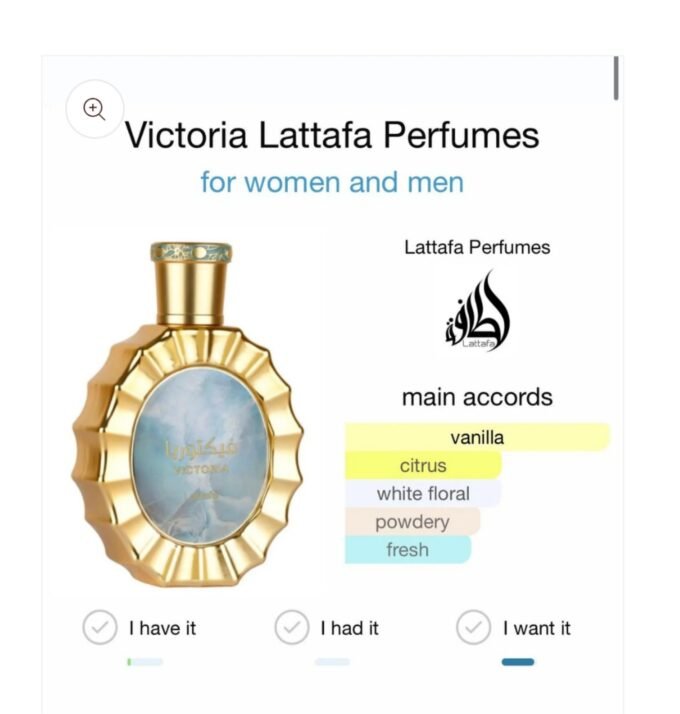 VICTORIA WOMEN EDP  -  100ML  ( 3.4OZ  ) BY LATTAFA