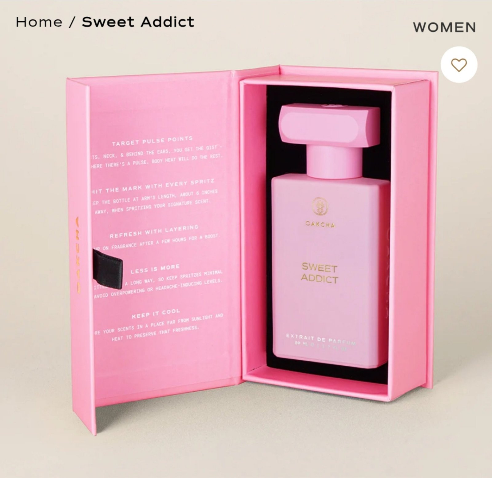 SWEET ADDICT WOMEN 50ML BY OAKCHA Inspired By : Kilian's Love,Don't Be Shy (Retail Price $290) Scent Family: Sweet- Floral- Powdery - Image 2