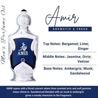 Amir Perfume Oil Aromatic & Fresh Men's fragrance 20ml